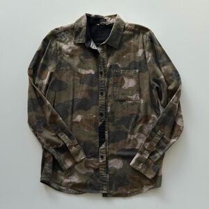 Volcom Men's Camouflage Casual Button Down Shirt